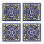 Hermia TAB218511624 Felpudo de Cristal Piedra Natural Brillante 4 Piezas 10x10x1cm